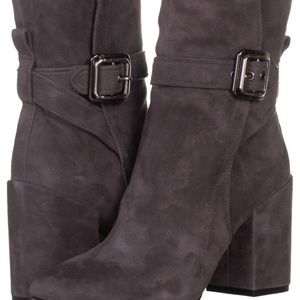 Vince Camuto Grey Damefaris High Rise Ankle Boots